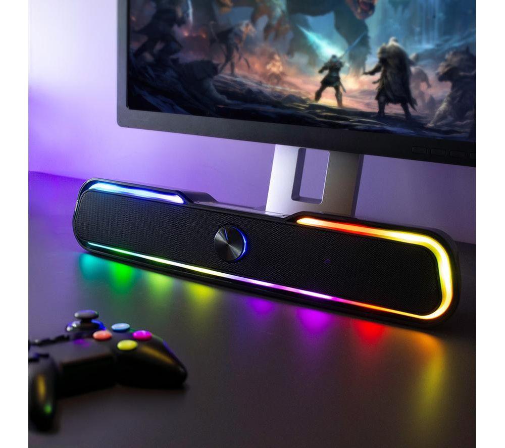 MENKIND RED5 Gaming 2.1 Bluetooth PC Soundbar - Black