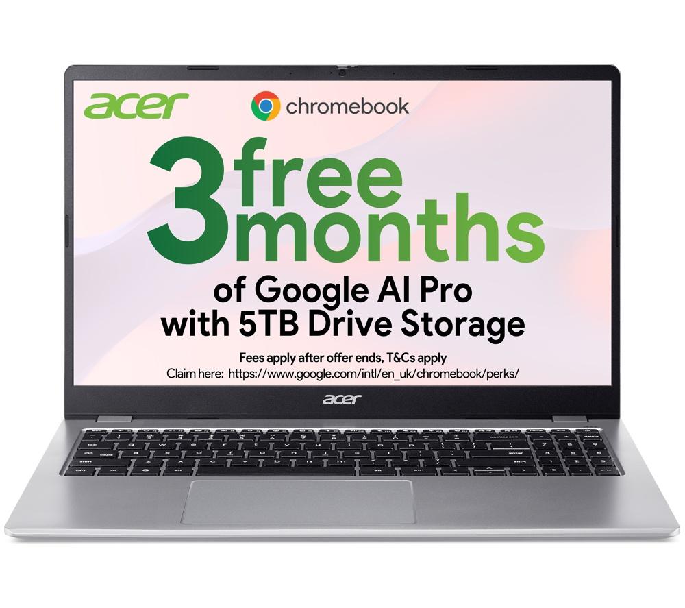 ACER 315 15.6" Chromebook - Intel® N50, 64 GB eMMC, Silver