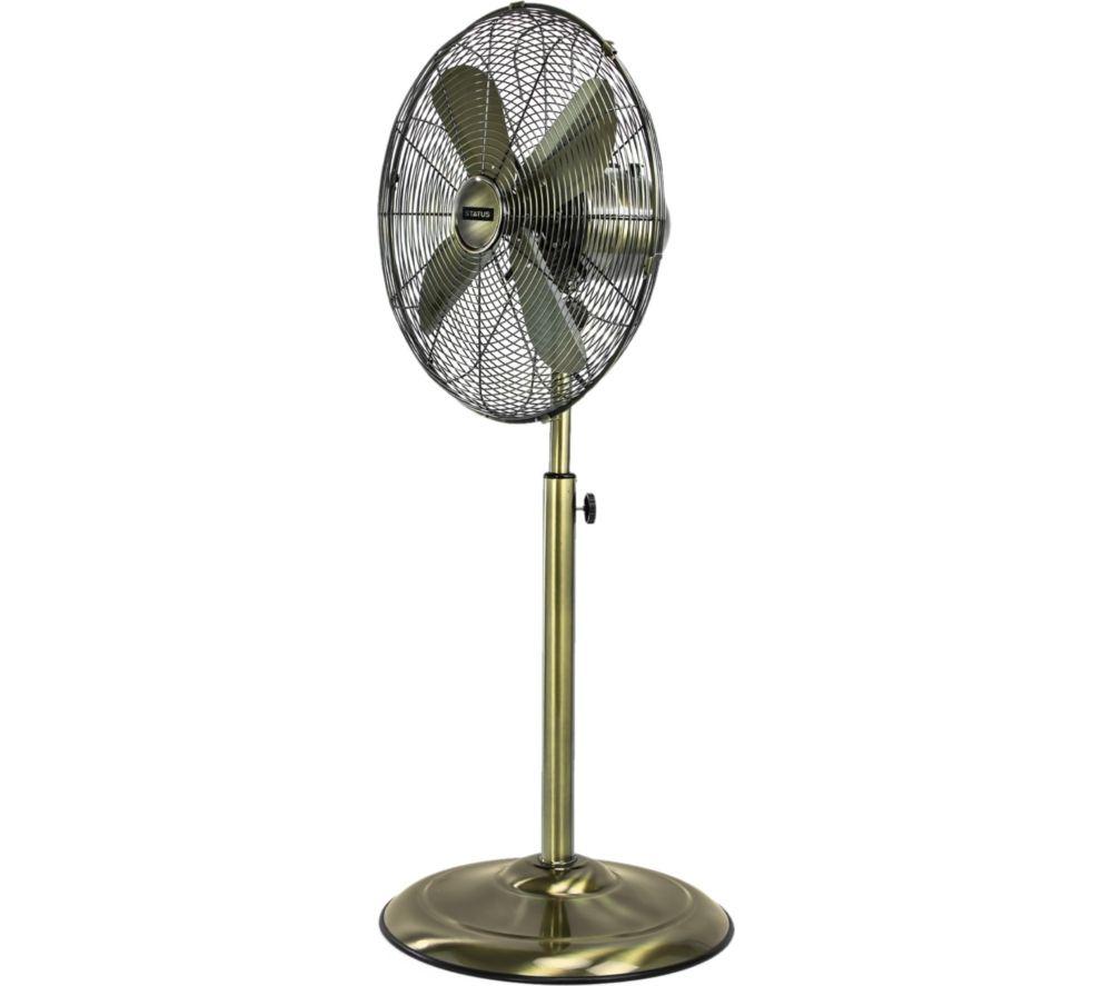 STATUS S16ASTANDFAN1PKB 16" Antique Brass Pedestal Fan - Brass