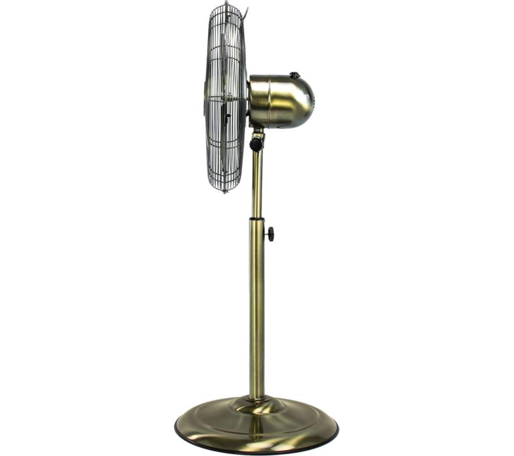 STATUS S16ASTANDFAN1PKB 16" Antique Brass Pedestal Fan - Brass