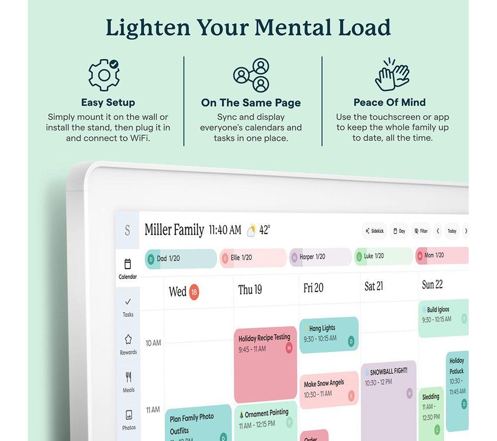 SKYLIGHT Max 27" Smart Digital Calendar - White