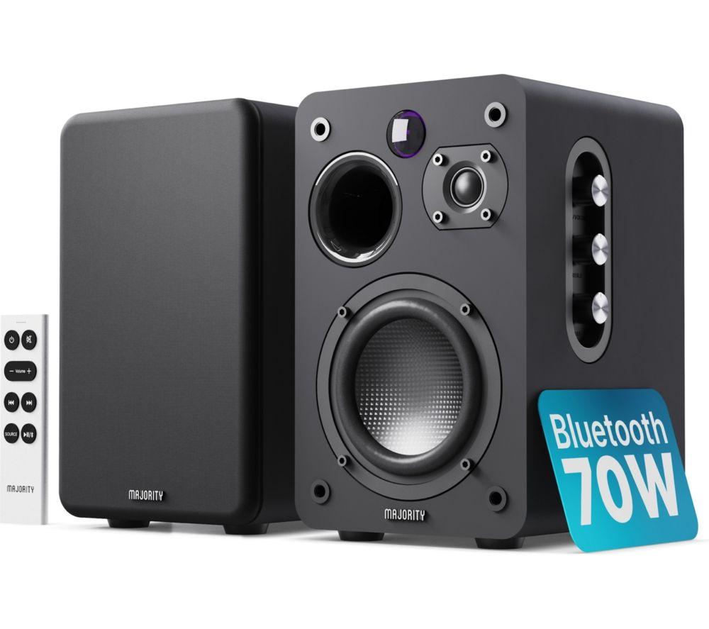 Altavoces de estantería activos Bluetooth MAJORITY D70X - Negro