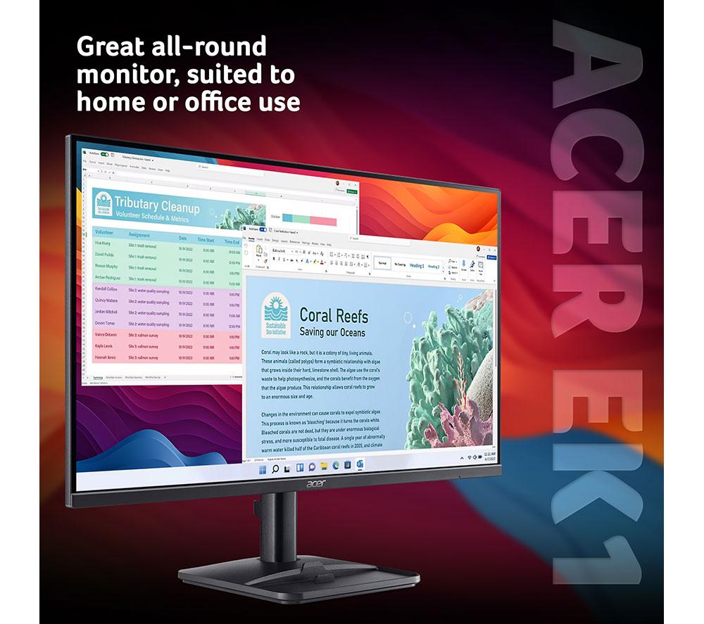 ACER EK271P0bi Full HD 27" VA LCD Monitor - Black