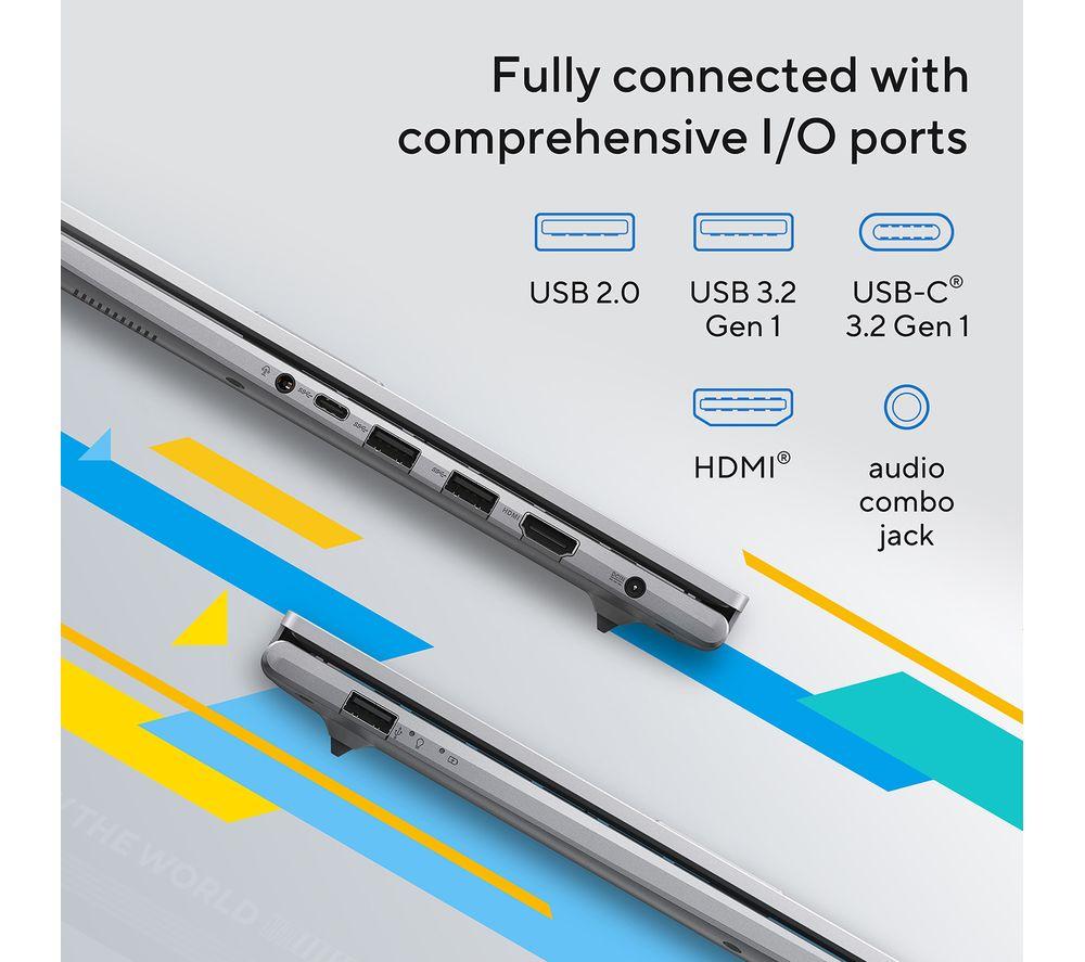 ASUS Vivobook 15 X1504VA 15.6" Laptop - Intel® Core™ 3, 512 GB SSD, Silver