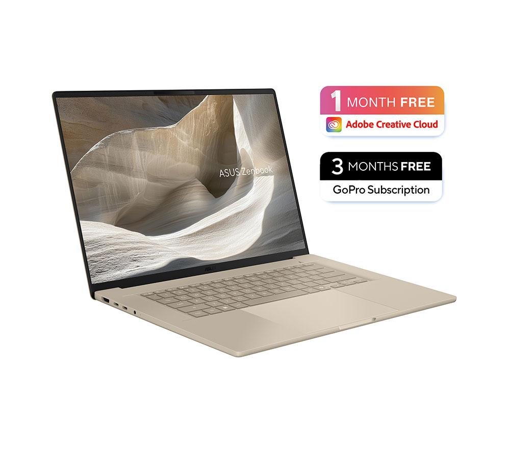 Portátil ASUS Zenbook A16 de 16", Copilot+ PC – Snapdragon X2, 1 TB SSD, Beige