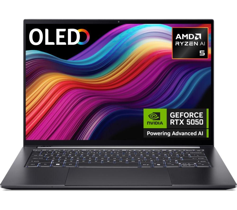 ACER Swift X 14 AI 14.5" Laptop, Copilot+ PC - AMD Ryzen AI 5 340, 512 GB SSD, Grey