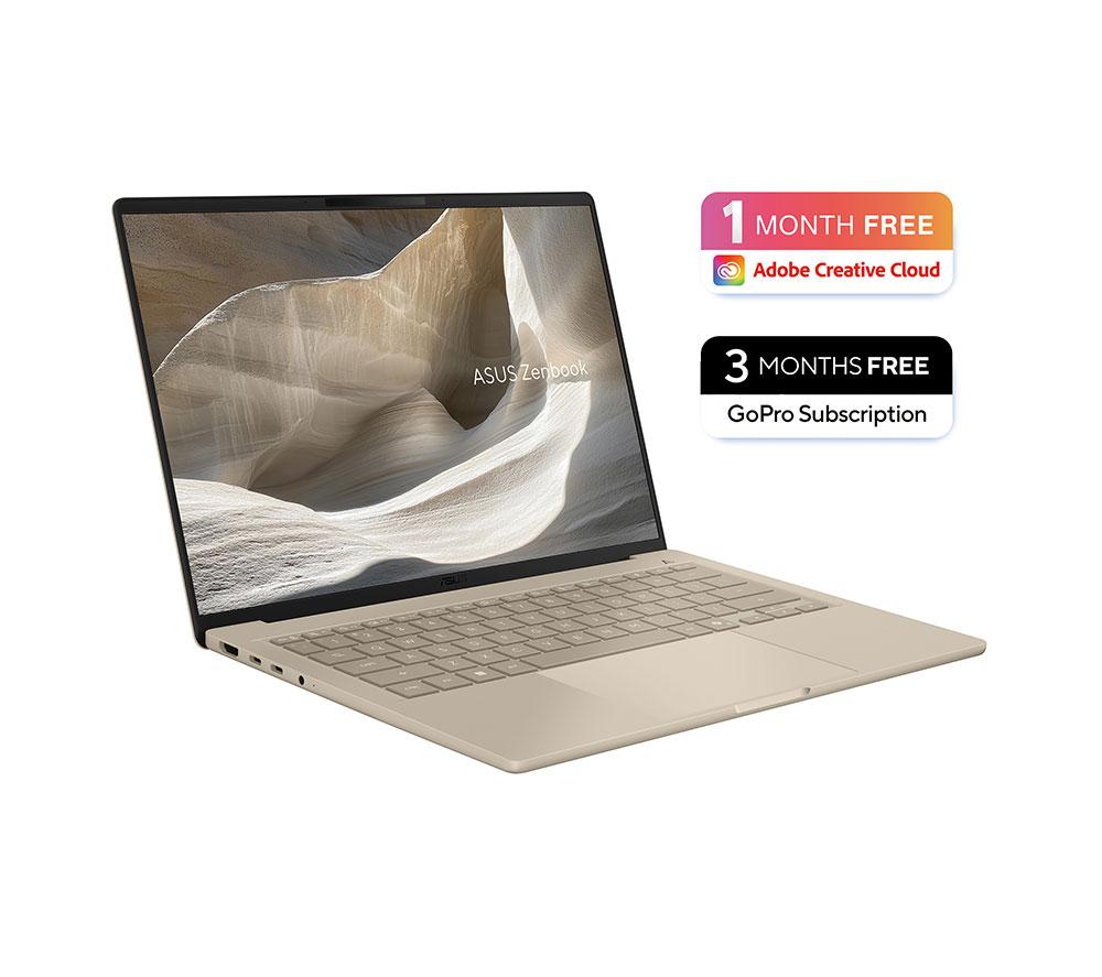 ASUS Zenbook A14 14" Laptop, Copilot+ PC – Snapdragon X2 Elite, 1 TB SSD, Beige