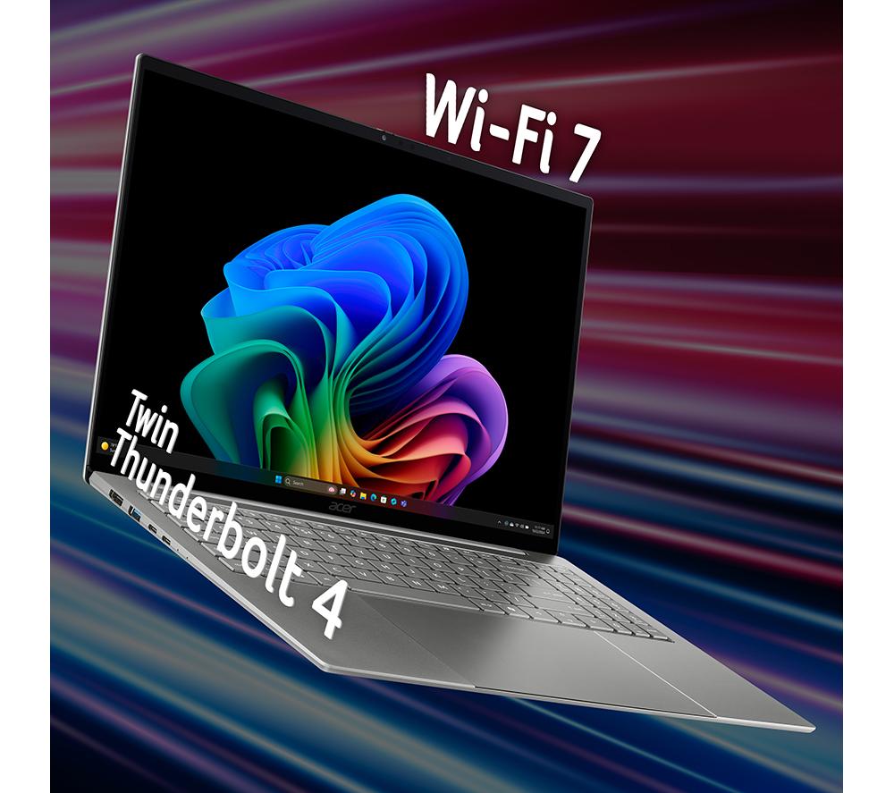 Portátil ACER Swift 16 AI de 16", PC Copilot+ - Intel® Core™ Ultra X7, 1 TB SSD, gris