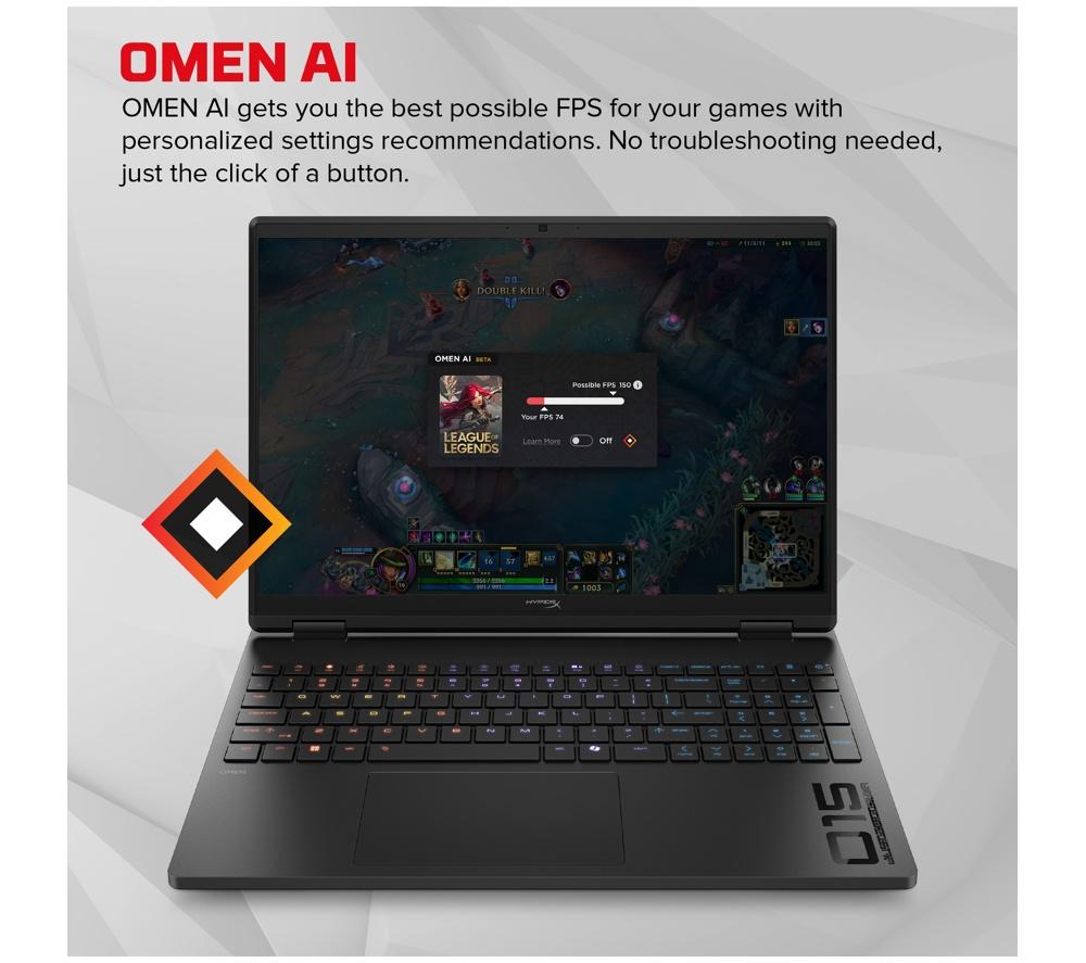HP HyperX OMEN 15,3" Gaming Laptop - Intel® Core™ i7, RTX 5060, 1 TB SSD