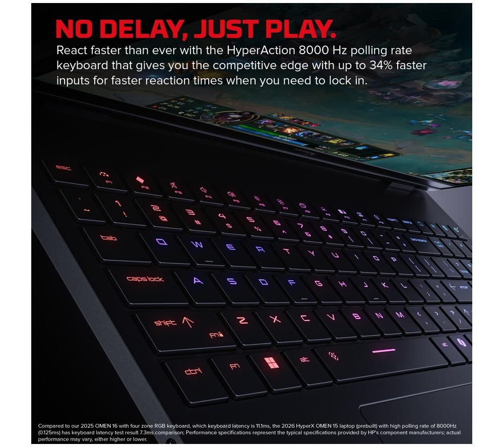 HP HyperX OMEN 15,3" Gaming Laptop - Intel® Core™ i7, RTX 5060, 1 TB SSD