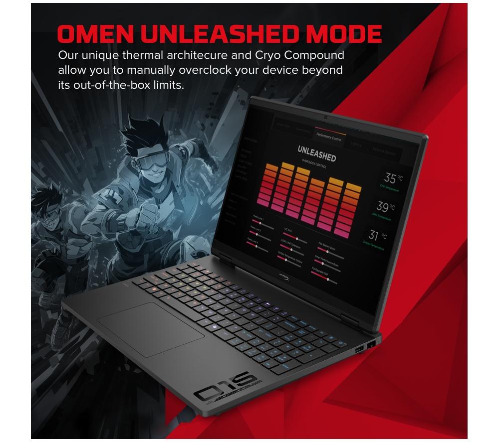 HP HyperX OMEN 15,3" Gaming Laptop - Intel® Core™ i7, RTX 5060, 1 TB SSD