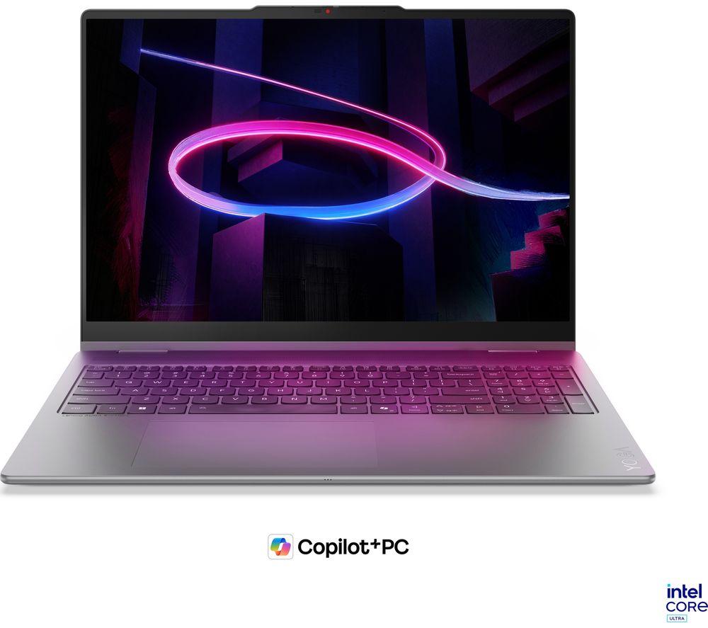 LENOVO Yoga 7i Aura Edition 16" 2 in 1 Laptop, Copilot+ PC - Intel® Core™ Ultra 7, 512 GB, Luna Grey