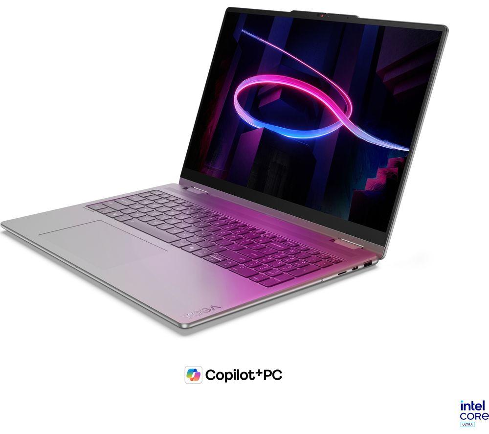Portátil 2 en 1 LENOVO Yoga 7i Aura Edition de 16", PC Copilot+ - Intel® Core™ Ultra 7, 512 GB, Gris Luna