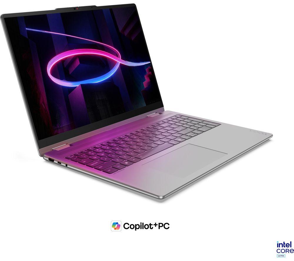 Portátil 2 en 1 LENOVO Yoga 7i Aura Edition de 16", PC Copilot+ - Intel® Core™ Ultra 7, 512 GB, Gris Luna