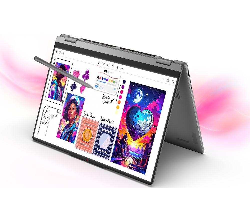 Portátil 2 en 1 LENOVO Yoga 7i Aura Edition de 16", PC Copilot+ - Intel® Core™ Ultra 7, 512 GB, Gris Luna