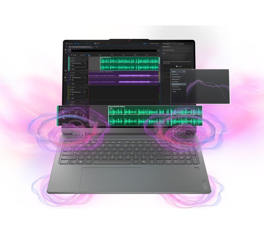 Portátil 2 en 1 LENOVO Yoga 7i Aura Edition de 16", PC Copilot+ - Intel® Core™ Ultra 7, 512 GB, Gris Luna