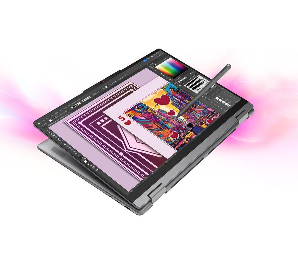 Portátil 2 en 1 LENOVO Yoga 7i Aura Edition de 16", PC Copilot+ - Intel® Core™ Ultra 7, 512 GB, Gris Luna
