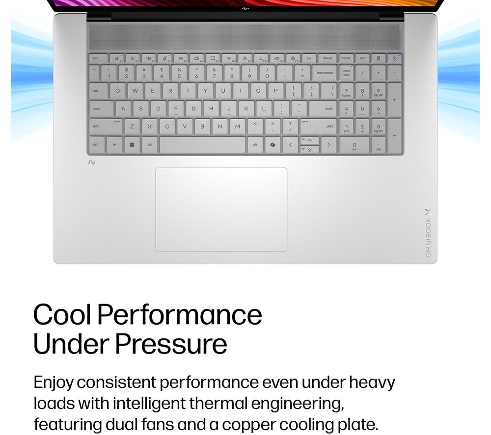 HP OmniBook X NGAI 17.3" Laptop - Intel® Core™ Ultra 7, 1 TB SSD, Silver
