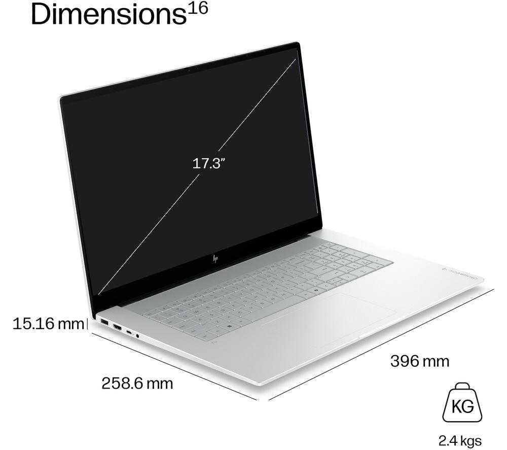 HP OmniBook X NGAI 17.3" Laptop - Intel® Core™ Ultra 7, 1 TB SSD, Silver