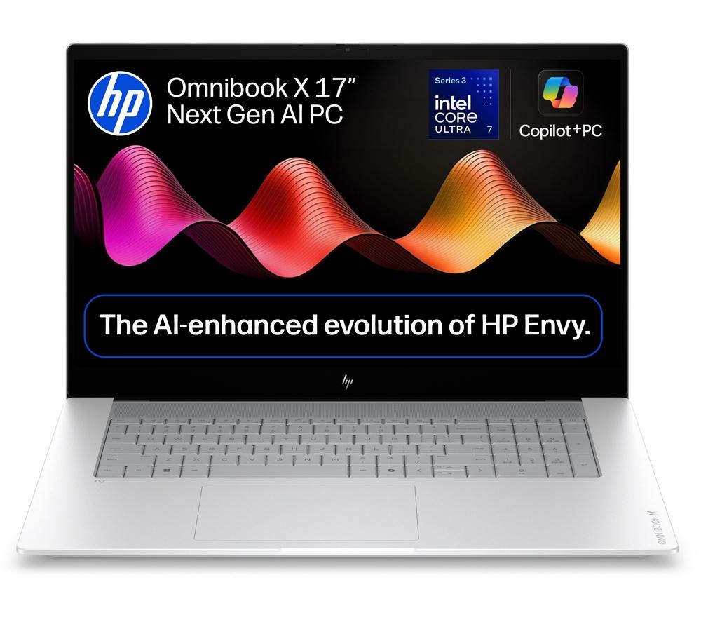 HP OmniBook X NGAI 17.3" Laptop - Intel® Core™ Ultra 7, 1 TB SSD, Silver