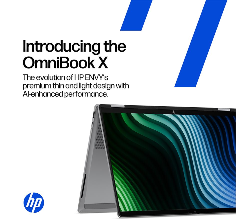 Portátil 2 en 1 HP OmniBook X Flip NGAI de 14" - Intel® Core™ Ultra 7, SSD de 1 TB, Plata