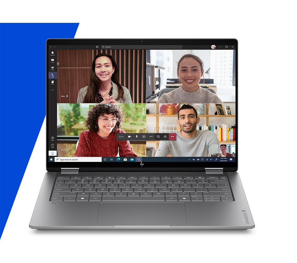 Portátil 2 en 1 HP OmniBook X Flip NGAI de 14" - Intel® Core™ Ultra 7, SSD de 1 TB, Plata