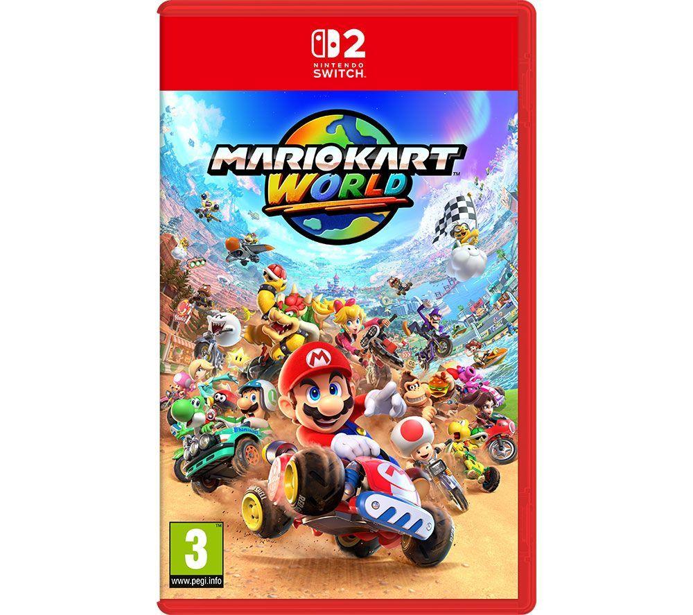 NINTENDO Switch 2, Super Mario Keychain, Backpack Buddies & Mario Kart World Bundle