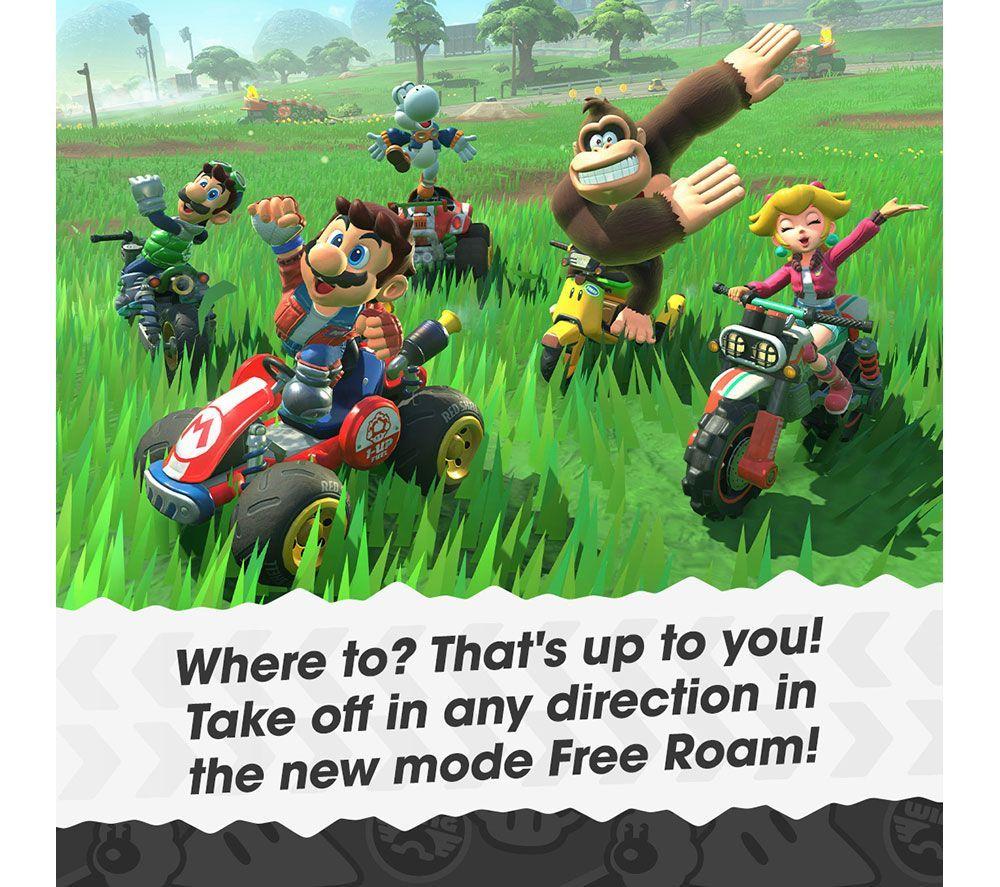 NINTENDO Switch 2, Super Mario Keychain, Mario Kart World, Backpack Buddies & Joy-Con Racing Wheels Bundle