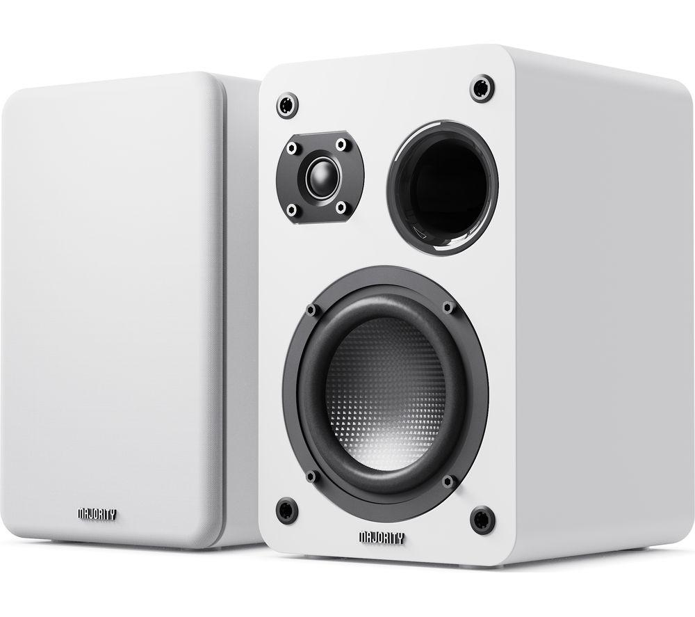 MAJORITY D70X Passive Bookshelf Speakers - White