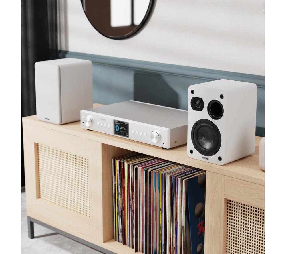 MAJORITY D70X Passive Bookshelf Speakers - White