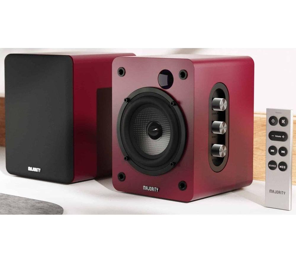 Altavoces de estantería Bluetooth MAJORITY D50X - Granate