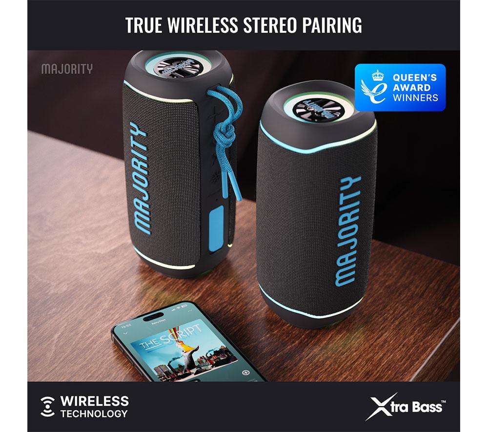 MAJORITY MOVE 2 Bluetooth Portable Speaker - Electric Blue & Charcoal