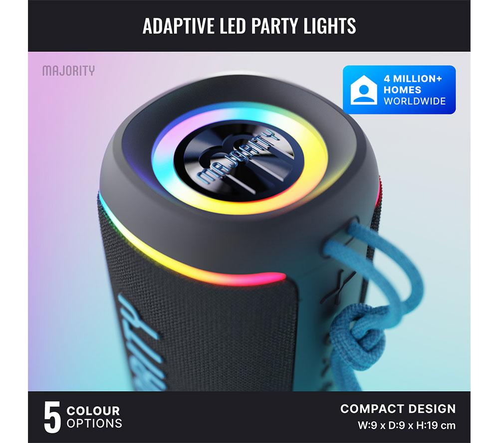Altavoz Bluetooth Portátil MAJORITY MOVE 2 - Azul Eléctrico y Carbón