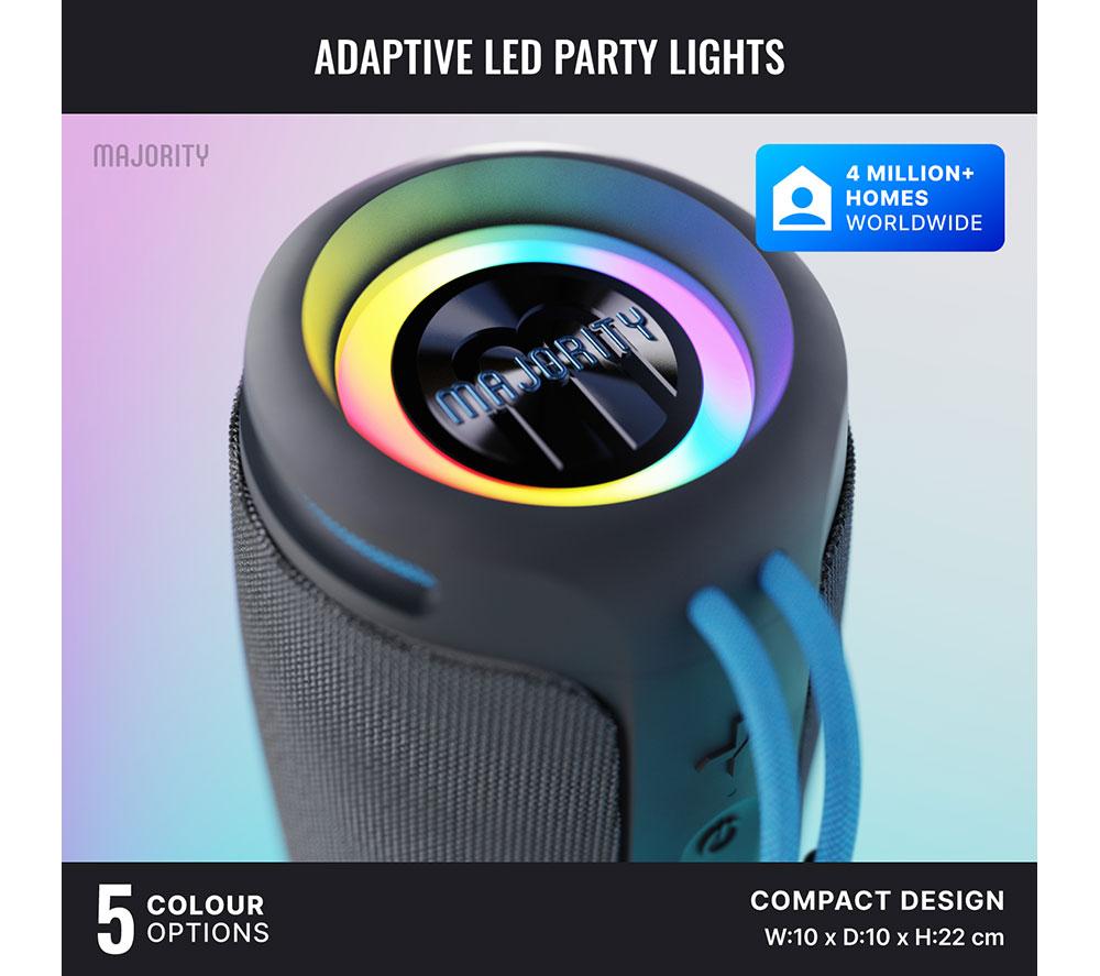 Altavoz portátil Bluetooth MAJORITY MOVE M3 - Azul eléctrico y carbón