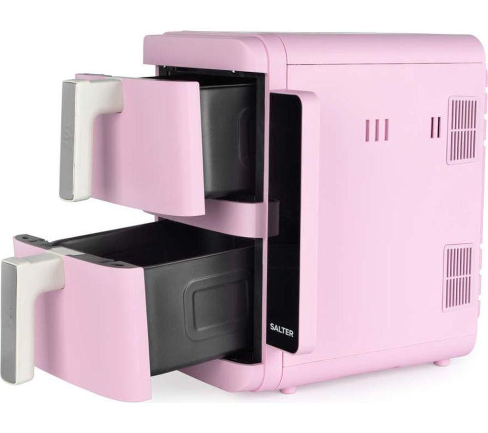 SALTER Retro VertiCook Ultra EK6642PNK Freidora de aire doble de 9L - Rosa y Crema