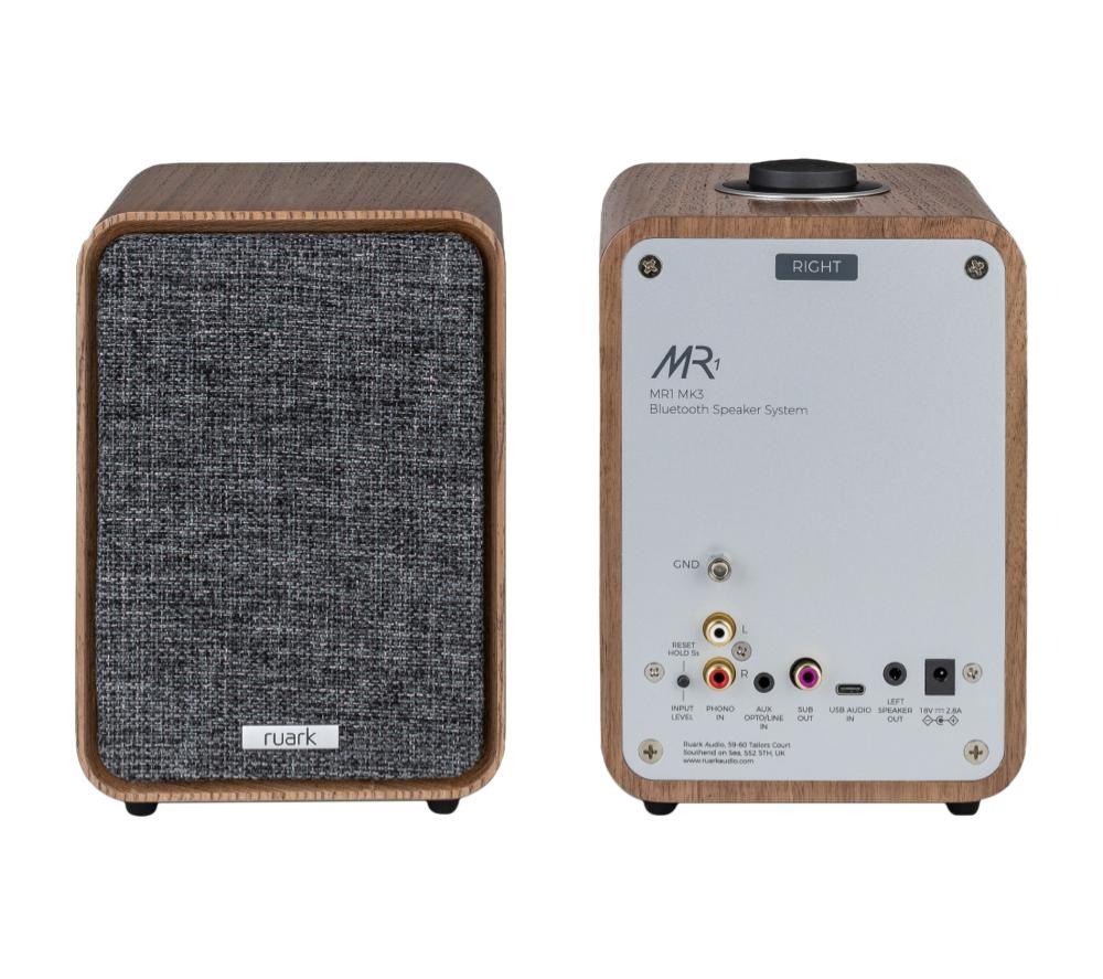 RUARK MR1 Mk3 Bluetooth Desktop Speakers - Rich Walnut