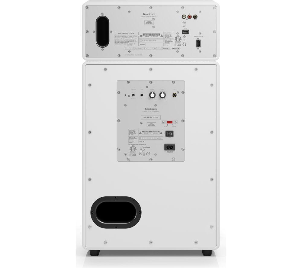 AUDIO PRO Drumfire II W Wireless Bluetooth Multi-room Speaker - White