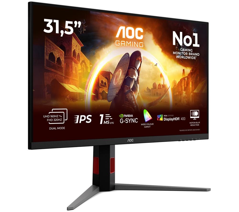 AOC U32G4U 4K Ultra HD 31.5" Fast IPS Dual-Mode Gaming Monitor - Black