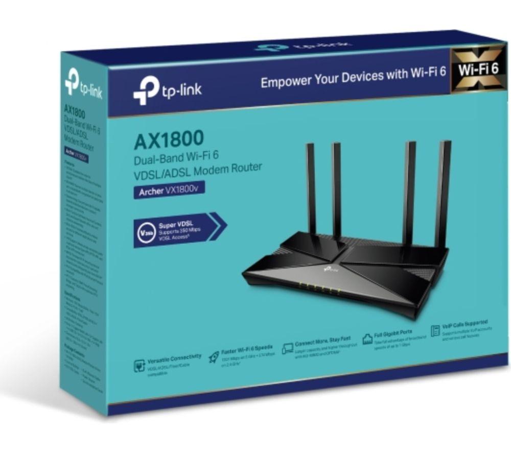 TP-LINK Archer VX1800v WiFi Modem Router - AX 1800, Dual-band