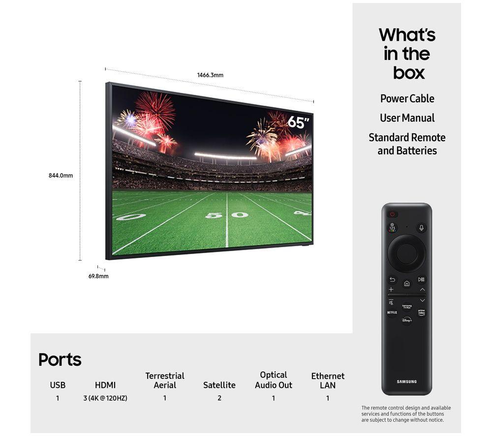 SAMSUNG The Terrace 65" Neo QLED 4K Outdoor Smart TV – QE65LST7DA