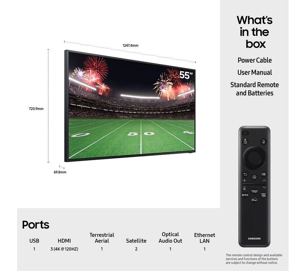 SAMSUNG The Terrace 55" Neo QLED 4K Outdoor Smart TV - QE55LST7DA