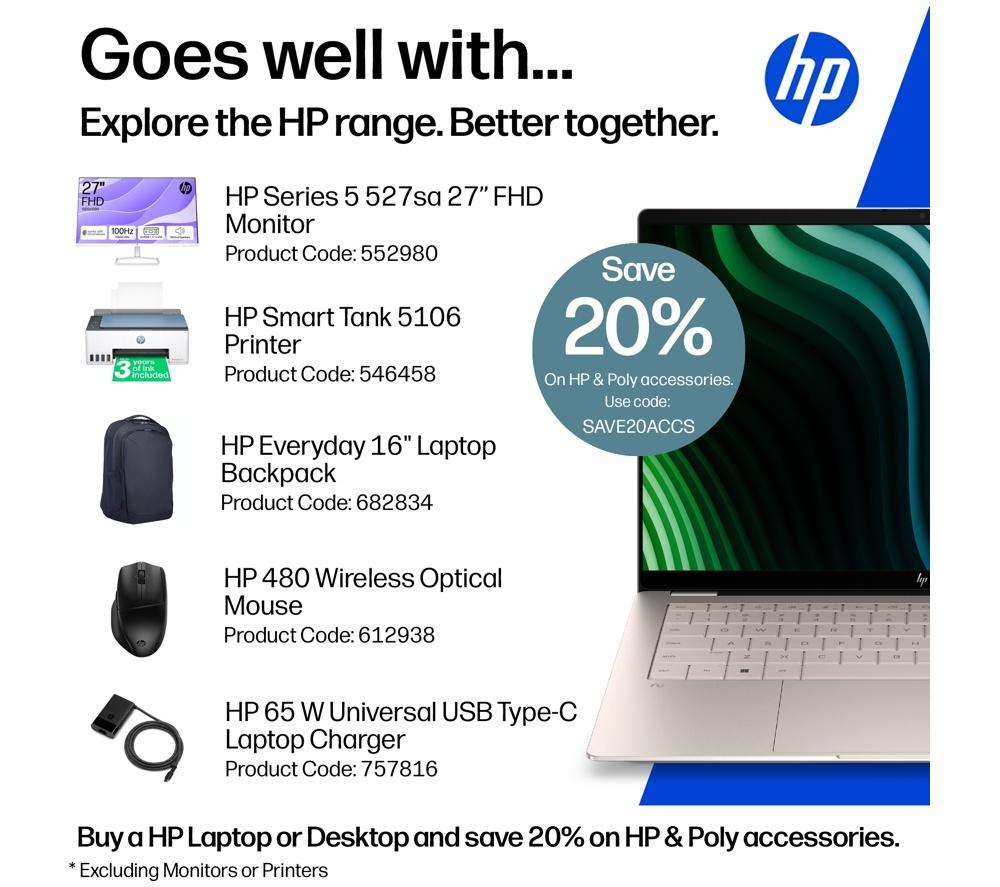HP OmniBook Ultra Next Gen AI 14" Laptop - Intel® Core™ Ultra 7, 2 TB SSD, Silk Sand