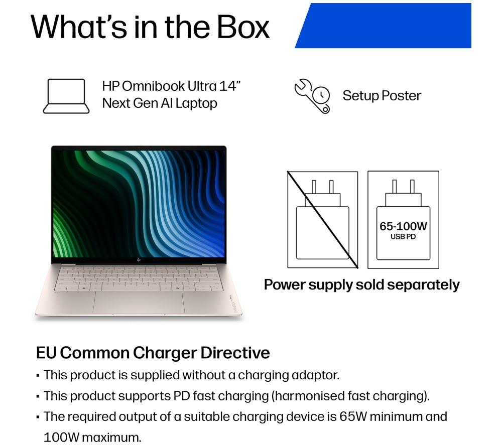 HP OmniBook Ultra Next Gen AI 14" Laptop - Intel® Core™ Ultra 7, 2 TB SSD, Silk Sand