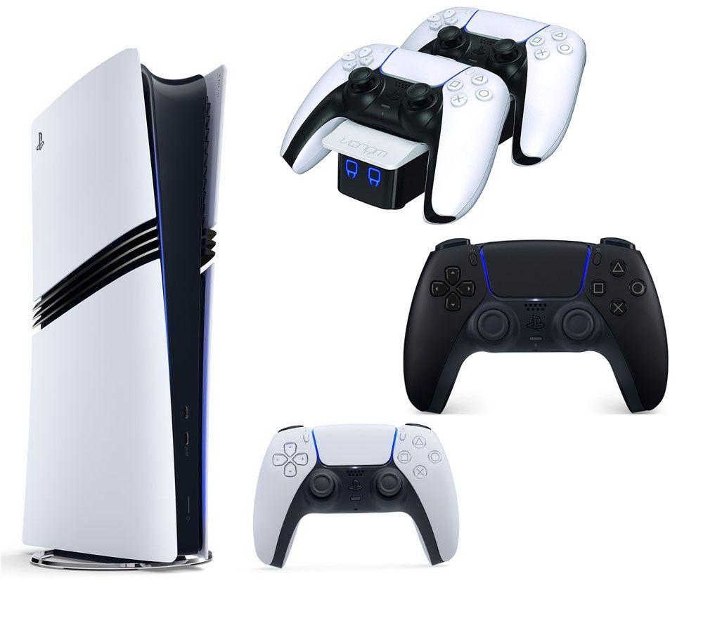 SONY PlayStation 5 Pro, Twin Docking Station & PS5 DualSense Wireless Controller Bundle
