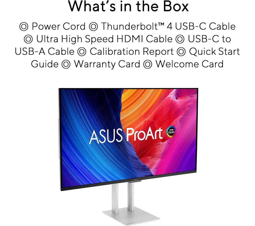 ASUS ProArt PA32UCDM 4K Ultra HD 32" OLED Monitor - Black & Silver