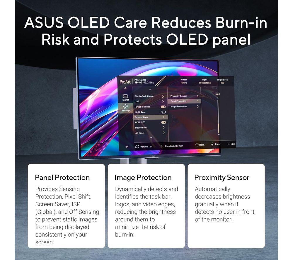 ASUS ProArt PA32UCDM 4K Ultra HD 32" OLED Monitor - Black & Silver