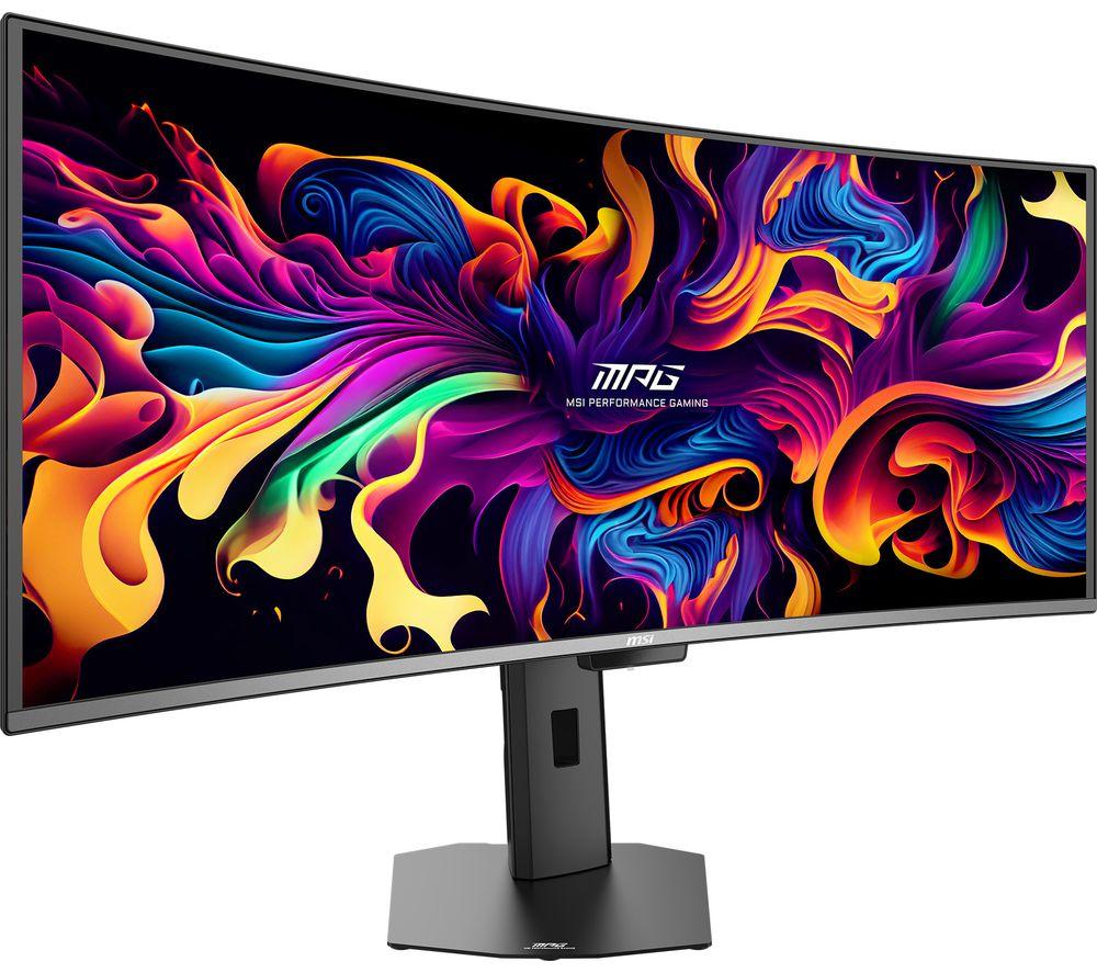MSI MPG 341CQR X36 Quad HD 34" Curved Quantum Dot QD-OLED Gaming Monitor - Black