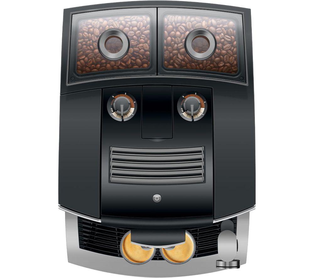 Cafetera automática de doble cabezal JURA J10 Smart de grano a taza - Diamond Onyx