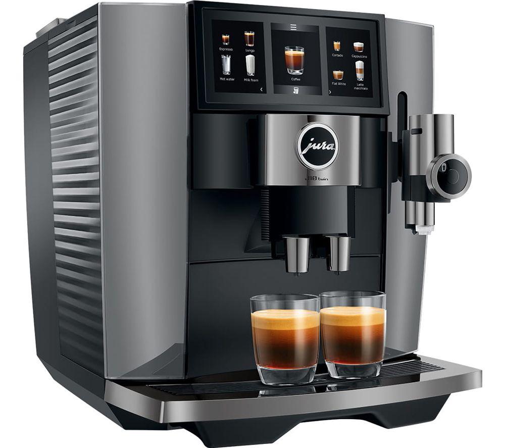 Cafetera automática de doble cabezal JURA J10 Smart de grano a taza - Diamond Onyx
