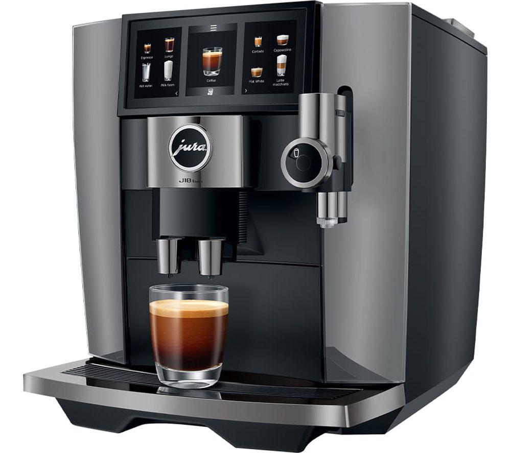Cafetera automática de doble cabezal JURA J10 Smart de grano a taza - Diamond Onyx